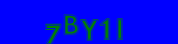 Blue Captcha Image